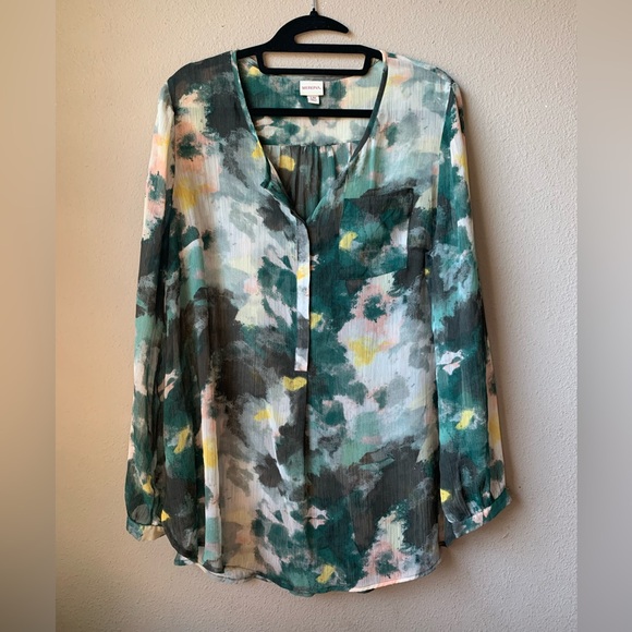 Merona Tops - Merona long sleeve blouse. Sheer. Size L.